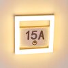 Numéro d'adresse éclairé Louisville LED Gris, 1 lumière, Détecteur de mouvement