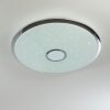Plafonnier Alar LED Chrome, Blanc, 1 lumière, Télécommandes