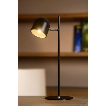 Lampe de table Lucide SKANSKA LED Noir, 1 lumière