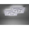 Plafonnier Paul Neuhaus Q-LINEA LED Nickel mat, 8 lumières, Télécommandes