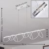 Suspension Jimma LED Blanc, 8 lumières