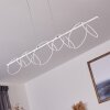 Suspension Jimma LED Blanc, 8 lumières