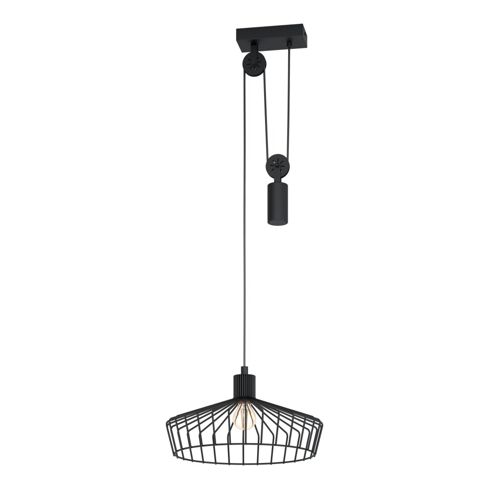 Suspension Eglo WINKWORTH Noir, 1 lumière main product photo