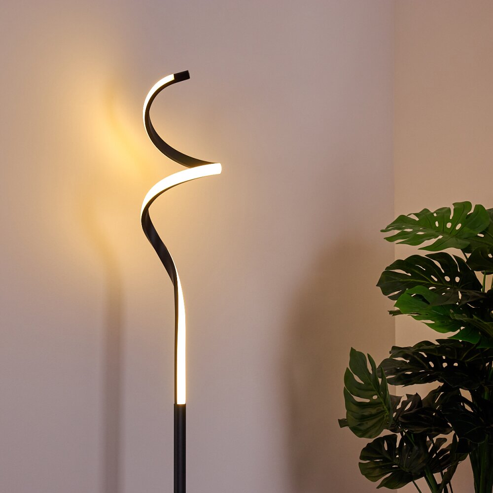 Lampadaire Pitasch LED Noir, 1 lumière
