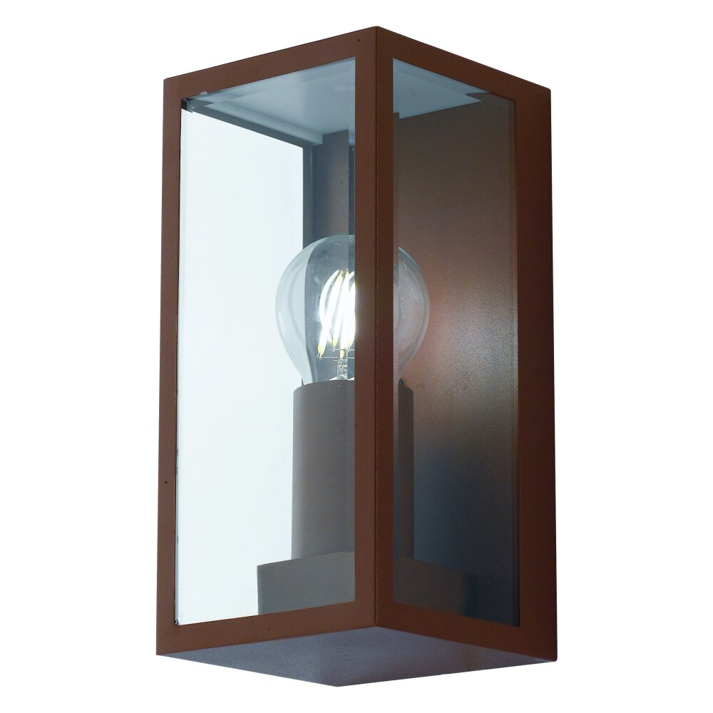 Applique murale d'extérieur Lutec Mondrian Bronze, 1 lumière