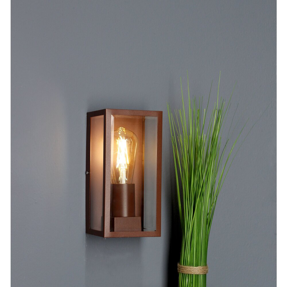 Applique murale d'extérieur Lutec Mondrian Bronze, 1 lumière