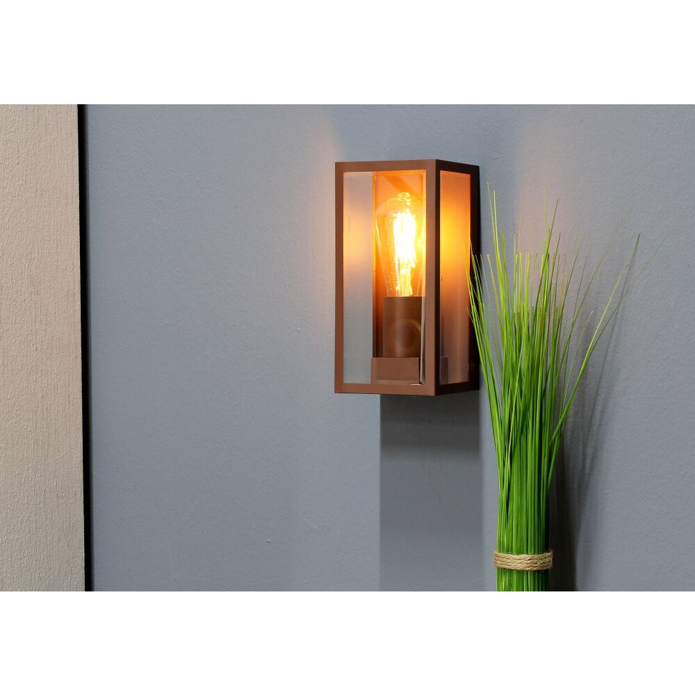 Applique murale d'extérieur Lutec Mondrian Bronze, 1 lumière