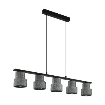 Suspension Eglo HILCOTT Noir, 5 lumières