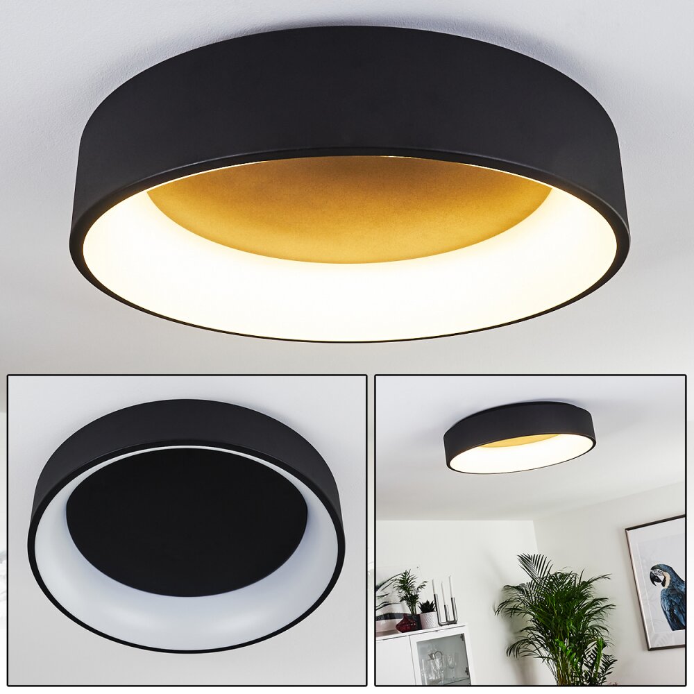 Plafonnier Kampala LED Noir, 1 lumière main product photo