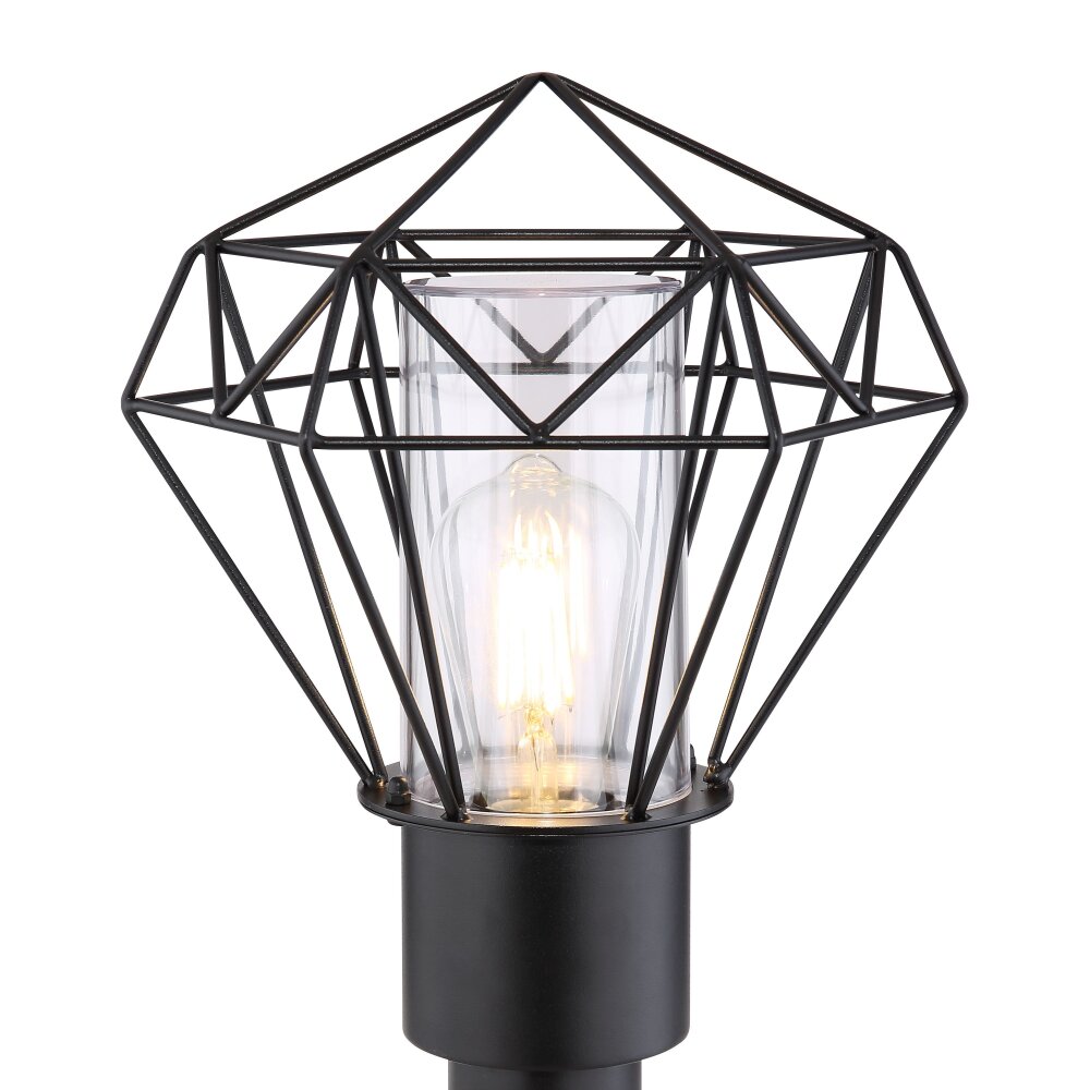 Lampe d'extérieur Globo HORACE Noir, 1 lumière, Détecteur de mouvement