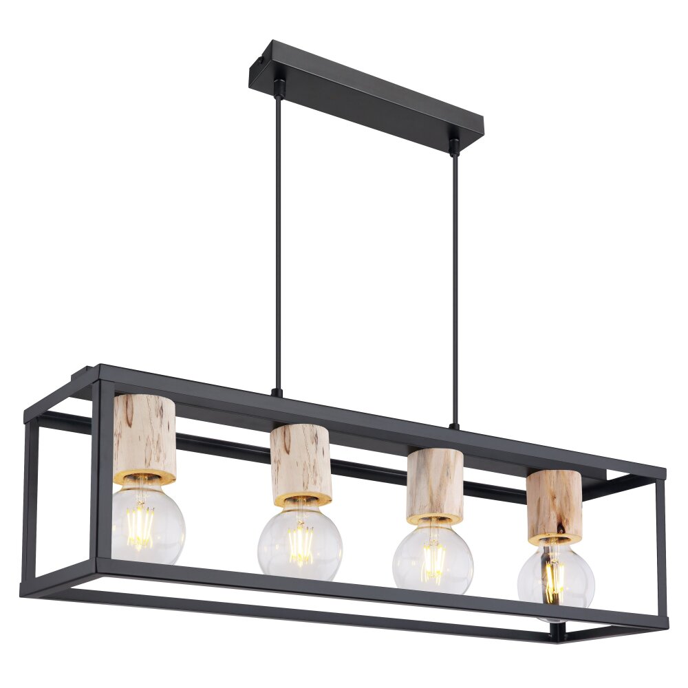 Suspension Globo HAGAR Noir, 4 lumières main product photo