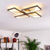 Plafonnier Haya LED Noir, 4 lumières