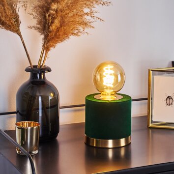 Lampe de table Weruga Vert, Laiton, 1 lumière