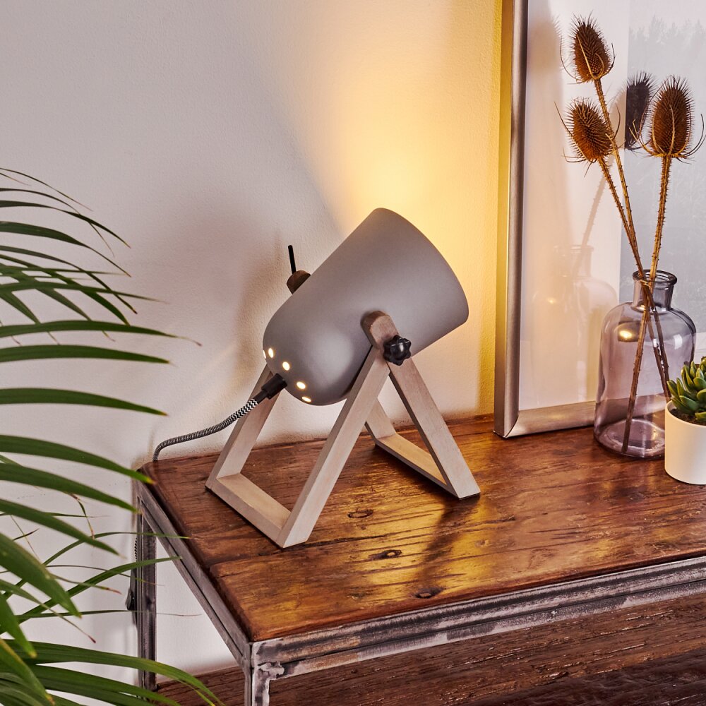 Lampe à poser Novilly Bois clair, 1 lumière