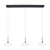 Suspension Steinhauer Tallerken LED Nickel mat, 3 lumières