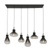 Suspension Steinhauer Flere Gris, Noir, 6 lumières