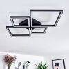 Plafonnier Cavareno LED Noir, 1 lumière, Télécommandes