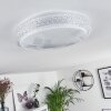 Plafonnier Suno LED Transparent, Blanc, 1 lumière