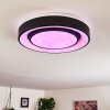 Plafonnier Grimacco LED Noir, 1 lumière, Changeur de couleurs