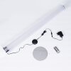 Lampadaire Tumurora LED Chrome, 1 lumière, Télécommandes