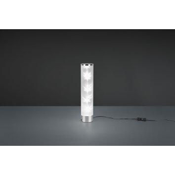 Lampe de table Reality Rico LED Chrome, 1 lumière, Télécommandes, Changeur de couleurs