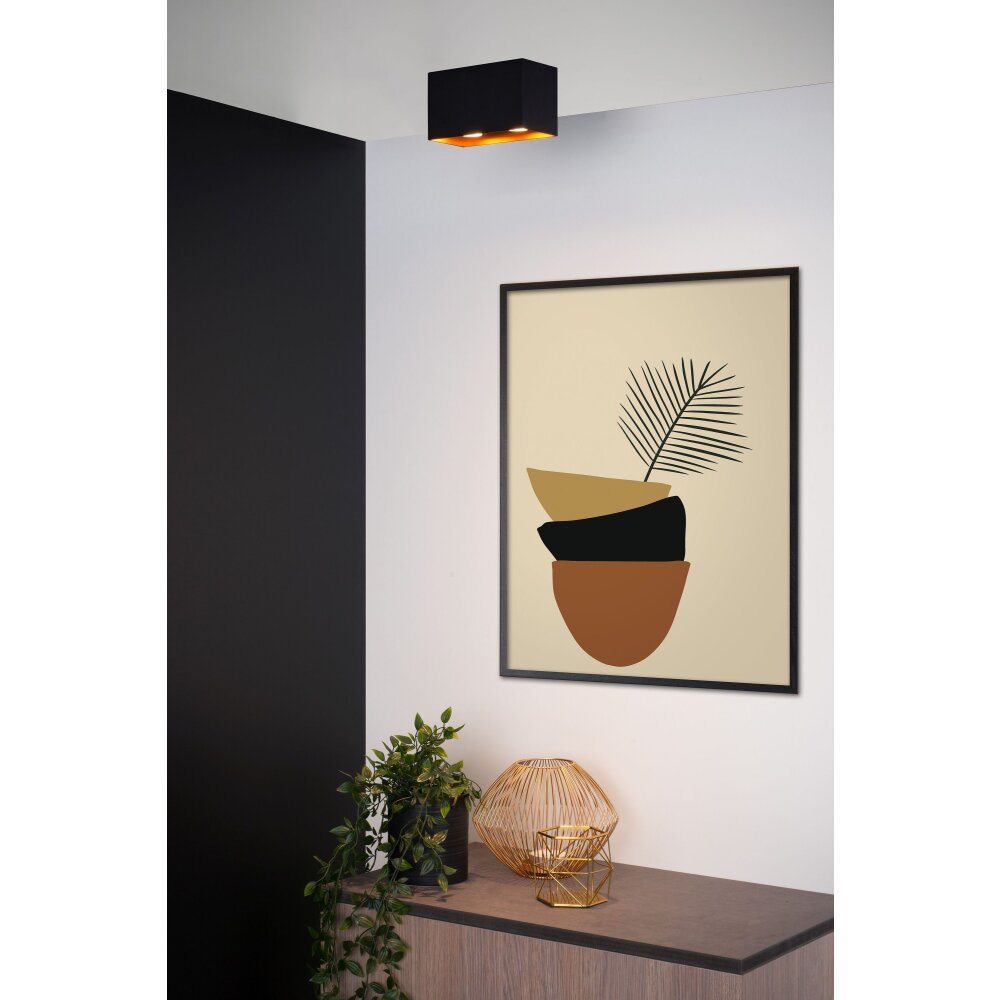 Plafonnier Lucide BIDO Cuivre, Noir, 2 lumières main product photo