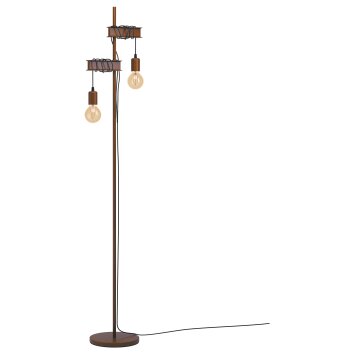 Lampadaire Eglo TOWNSHEND Ancien, Brun, Noir, 2 lumières