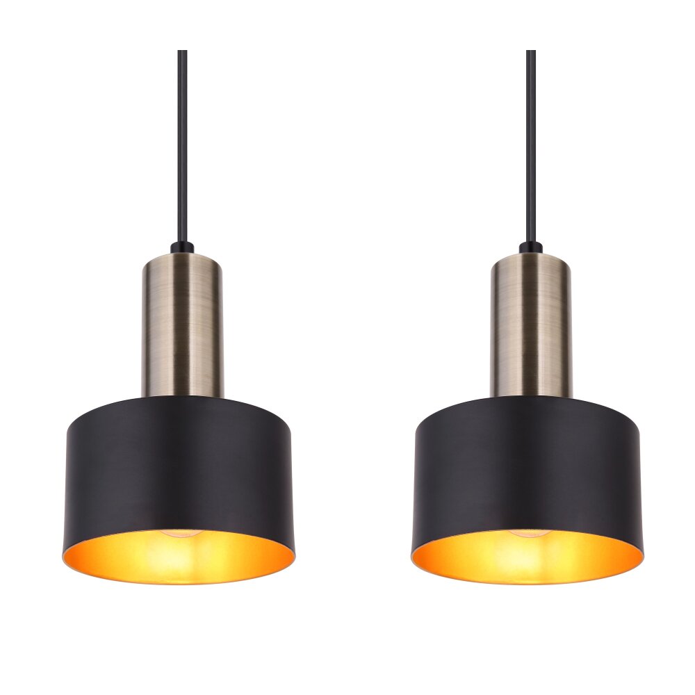Suspension Globo SWINNI LED Laiton, Noir, 4 lumières