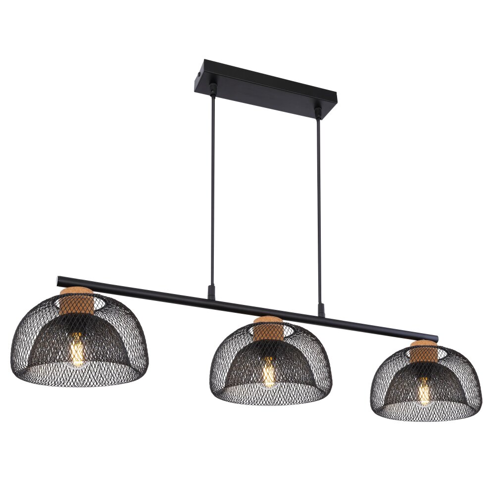 Suspension Globo VITIANO Brun, Noir, 3 lumières main product photo
