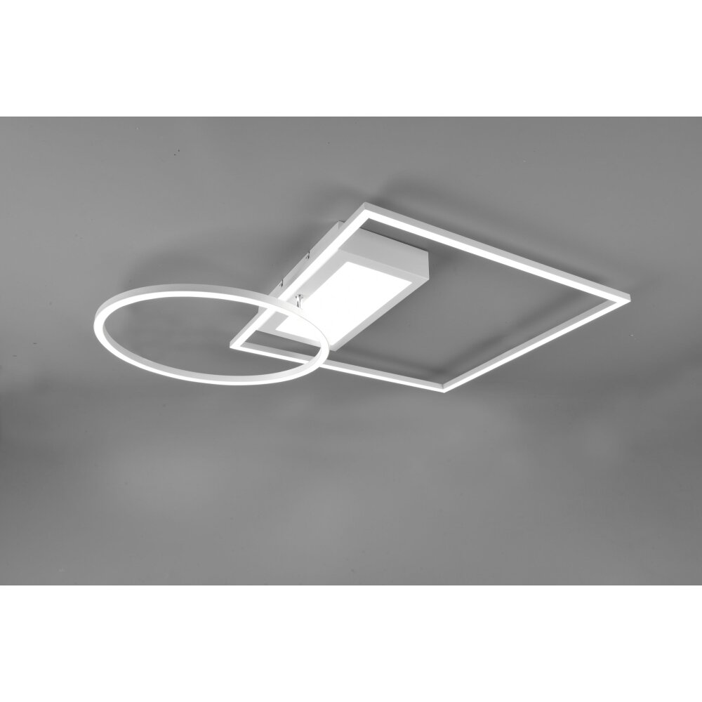 Plafonnier Trio Downey LED Blanc, 1 lumière, Télécommandes