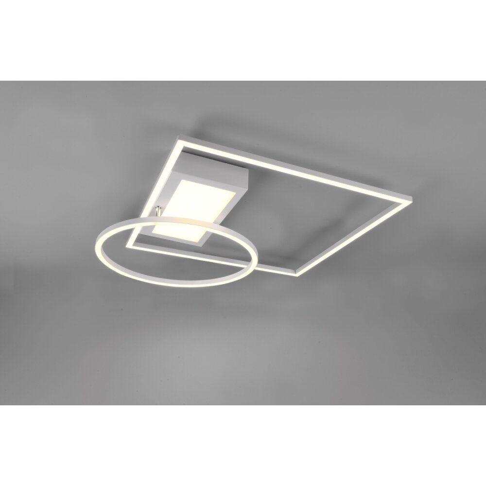 Plafonnier Trio Downey LED Blanc, 1 lumière, Télécommandes