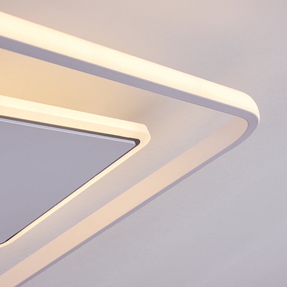 Plafonnier Panchita LED Blanc, 1 lumière, Télécommandes