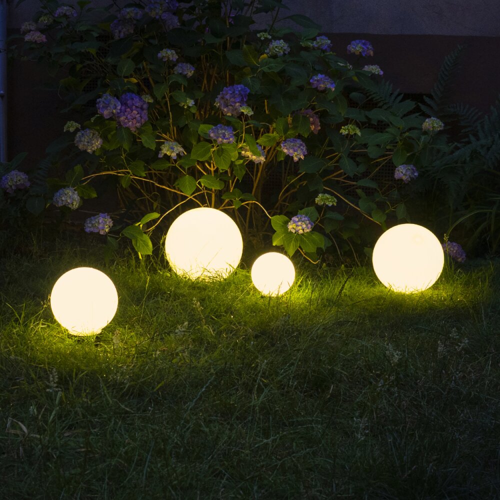 boule lumineuse Campinas LED Noir, Blanc H3368022