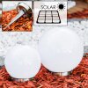 Set de boules lumineuses solaires LED Acier inoxydable, 2 lumières