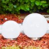 Set de boules lumineuses solaires LED Acier inoxydable, 2 lumières