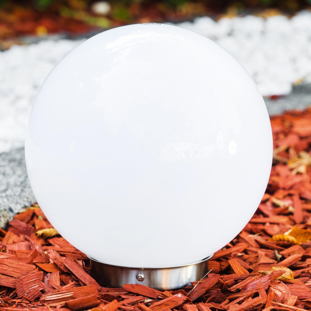 boule lumineuse Solar LED Acier inoxydable H169286