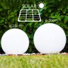 Set de boules lumineuses solaires LED Acier inoxydable, 2 lumières