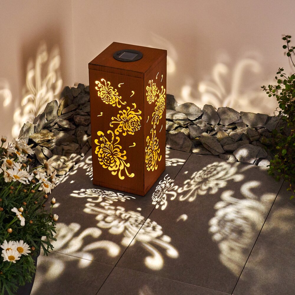 lampe solaire Parikia LED Brun, 1 lumière