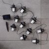 Guirlande Pozzuoli LED Noir, Blanc, 10 lumières