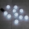 Guirlande solaire Redding LED Blanc, 10 lumières
