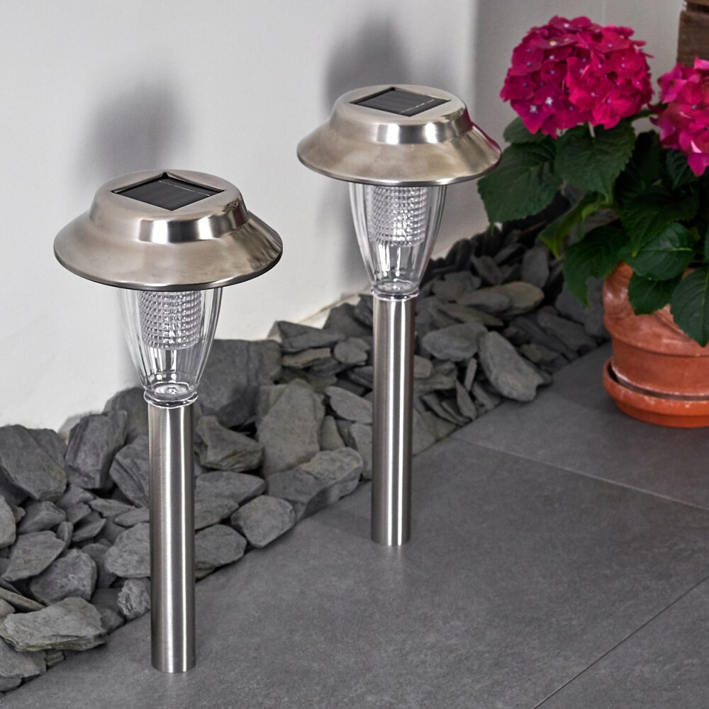 lampe solaire Rovigo LED Nickel mat, 1 lumière