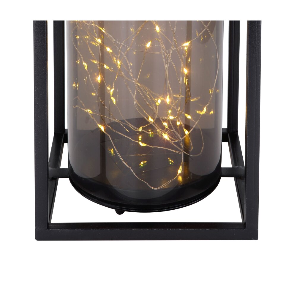lampe solaire Globo LED Noir, 40 lumières