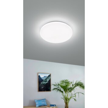 Plafonnier Eglo FRANIA-M LED Blanc, 1 lumière, Détecteur de mouvement