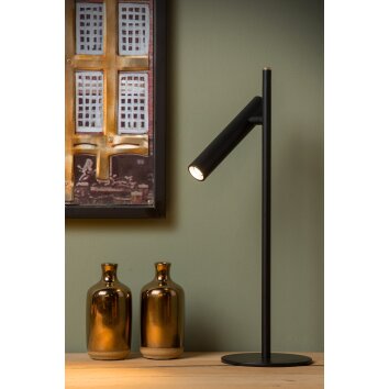 Lampe de table Lucide PHILON LED Noir, 1 lumière