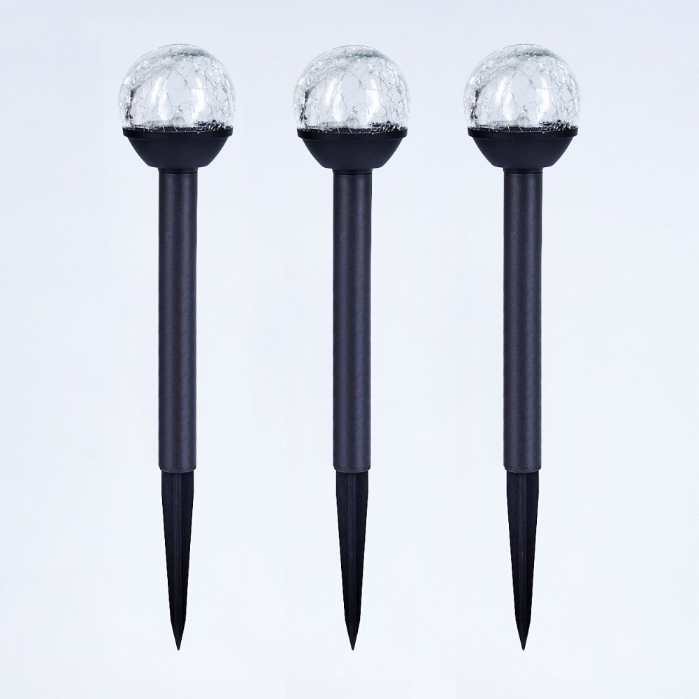Lot de 3 lampes solaires Colognole LED Noir, 1 lumière