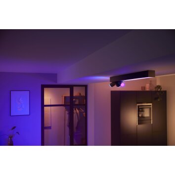 Plafonnier Philips HUE Centris LED Noir, 3 lumières, Changeur de couleurs