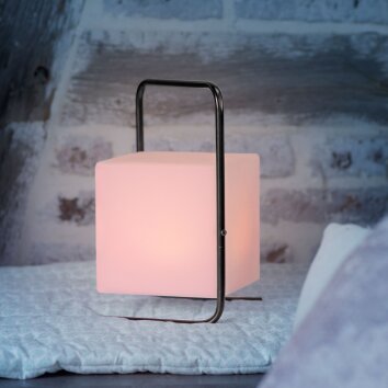 Lampe de table Leuchten Direkt KENO LED Noir, 1 lumière, Télécommandes, Changeur de couleurs