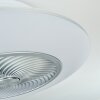 Ventilateur de plafond Chaville LED Blanc, 1 lumière, Télécommandes