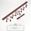 Suspension Barbengo Rouille, 8 lumières