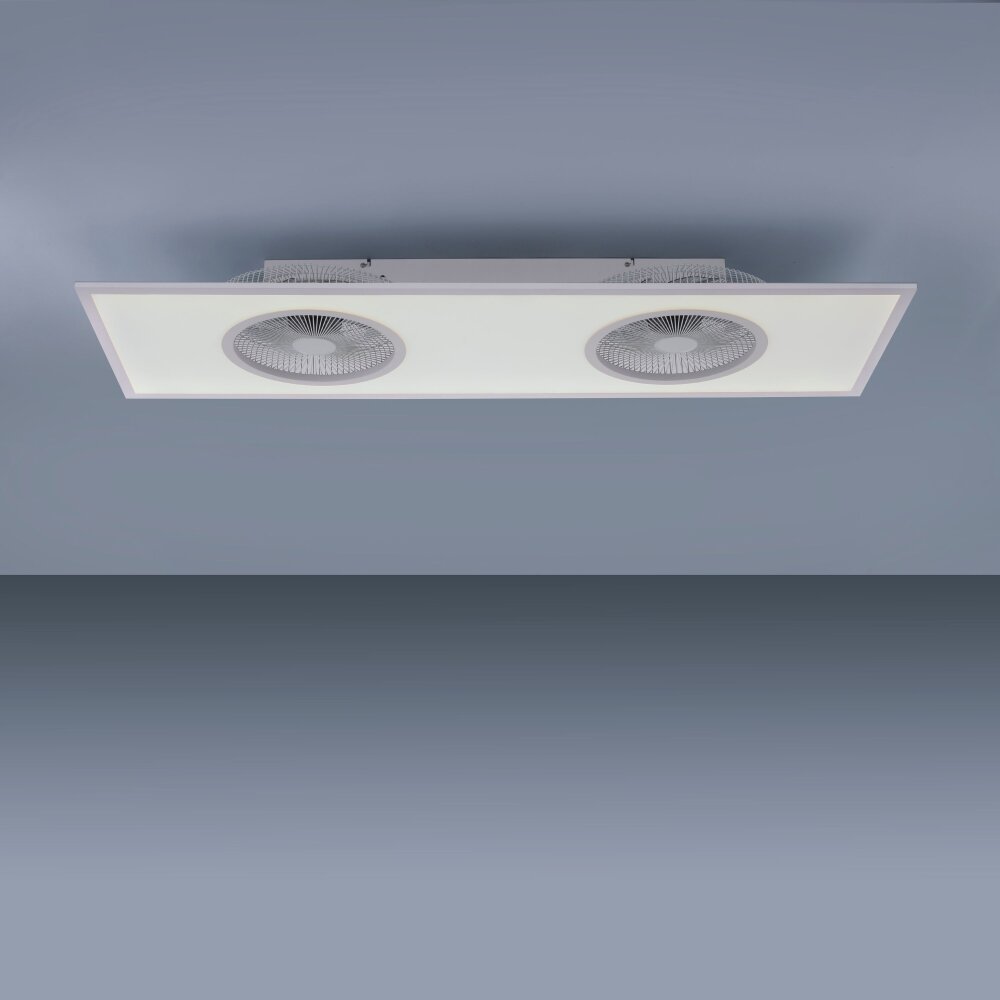 Ventilateur de plafond Leuchten Direkt FLAR-AIR LED Blanc, 1 lumière, Télécommandes